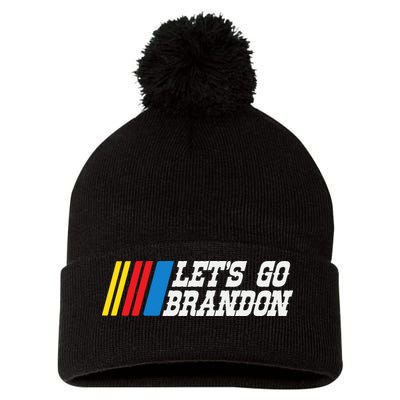 Let's Go Brandon Lets Go Brandon Lets Go Brandon Let's Go Brandon Pom Pom 12in Knit Beanie