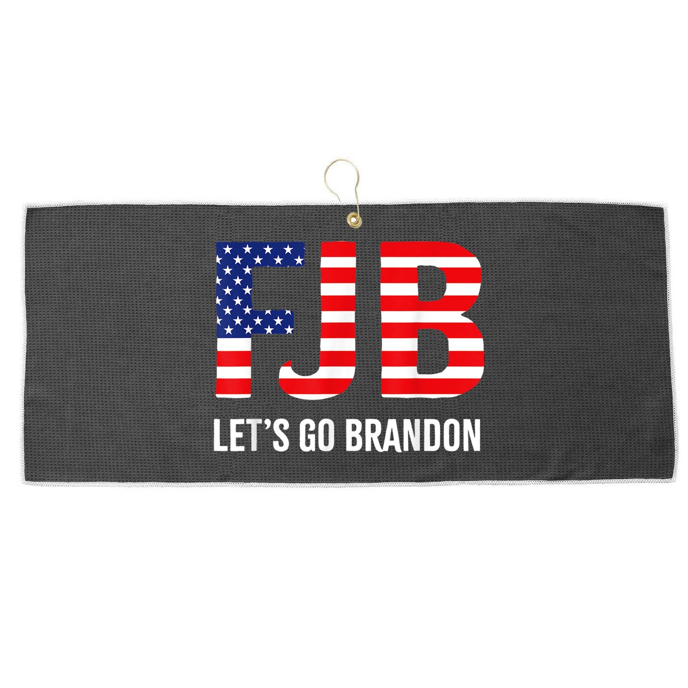 Let’s Go Brandon Conservative US Flag Gift Large Microfiber Waffle Golf Towel