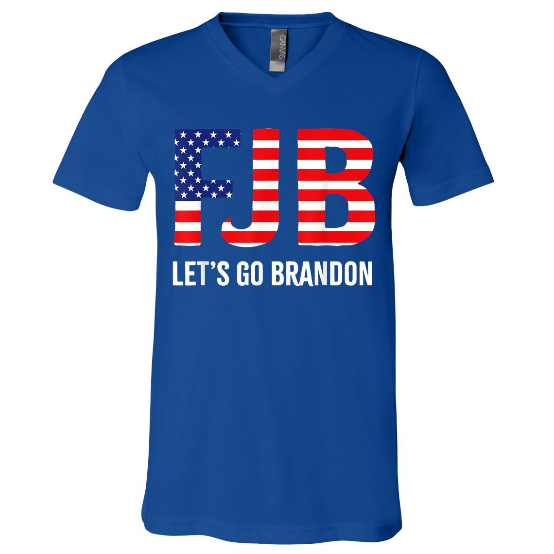Let’s Go Brandon Conservative US Flag Gift V-Neck T-Shirt