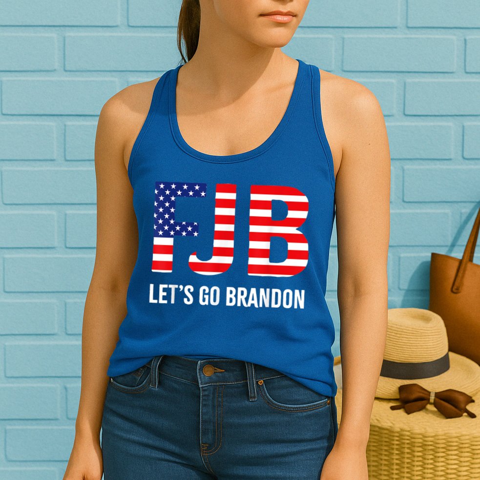Let’s Go Brandon Conservative US Flag Gift Womens Tank Top