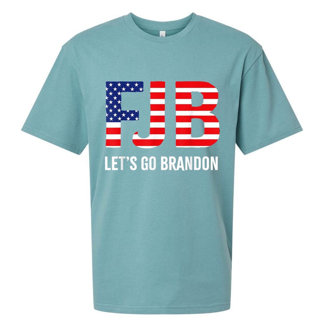 Let’s Go Brandon Conservative US Flag Gift Sueded Cloud Jersey T-Shirt