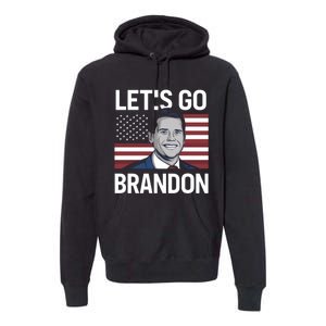 Let’S Go Brandon Conservative Us Flag Gift Premium Hoodie