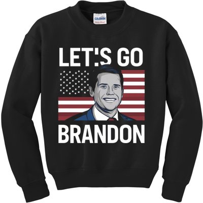 Let’S Go Brandon Conservative Us Flag Gift Kids Sweatshirt