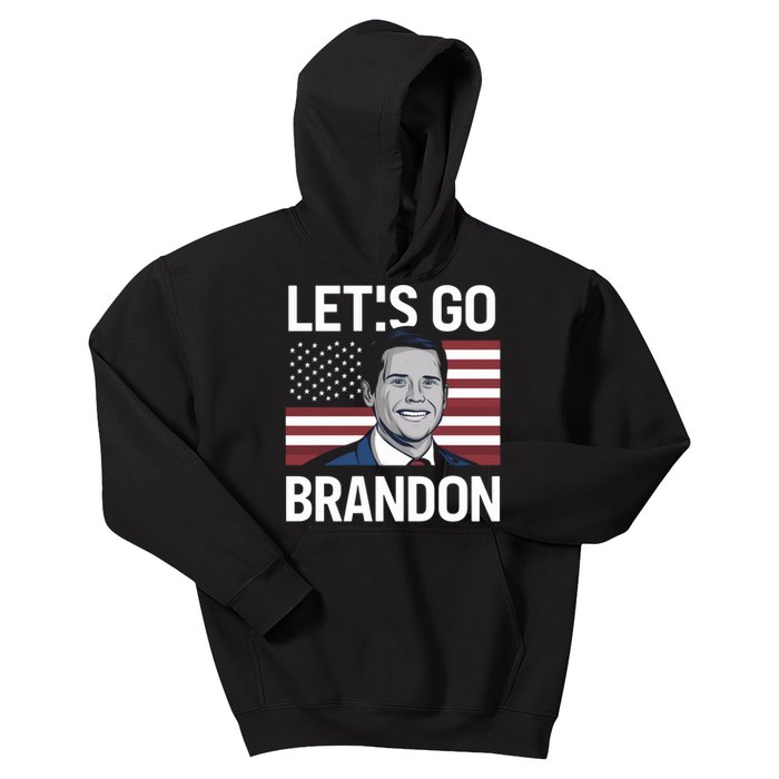 Let’S Go Brandon Conservative Us Flag Gift Kids Hoodie