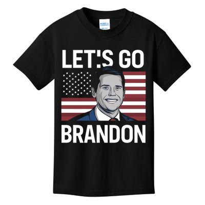 Let’S Go Brandon Conservative Us Flag Gift Kids T-Shirt