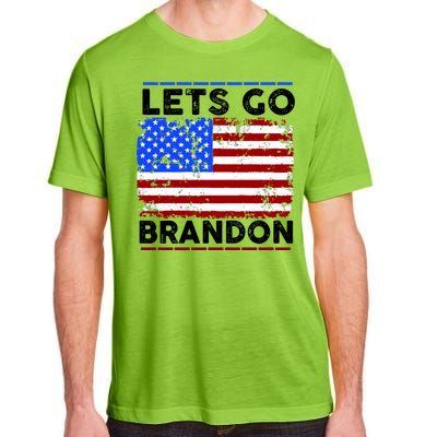 Lets Go Brandon USA Flag LGB United States Adult ChromaSoft Performance T-Shirt