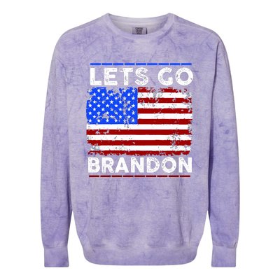 Lets Go Brandon USA Flag LGB United States Colorblast Crewneck Sweatshirt