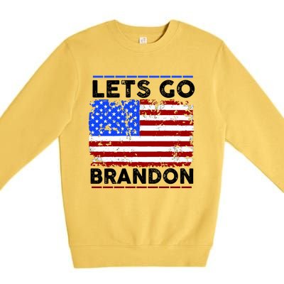 Lets Go Brandon USA Flag LGB United States Premium Crewneck Sweatshirt