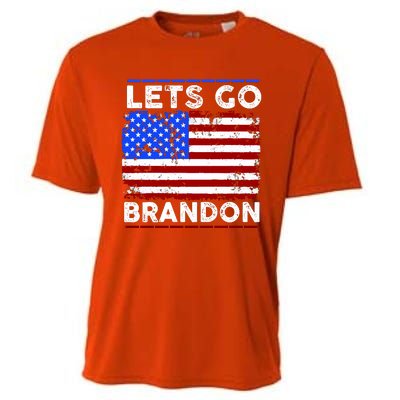 Lets Go Brandon USA Flag LGB United States Cooling Performance Crew T-Shirt