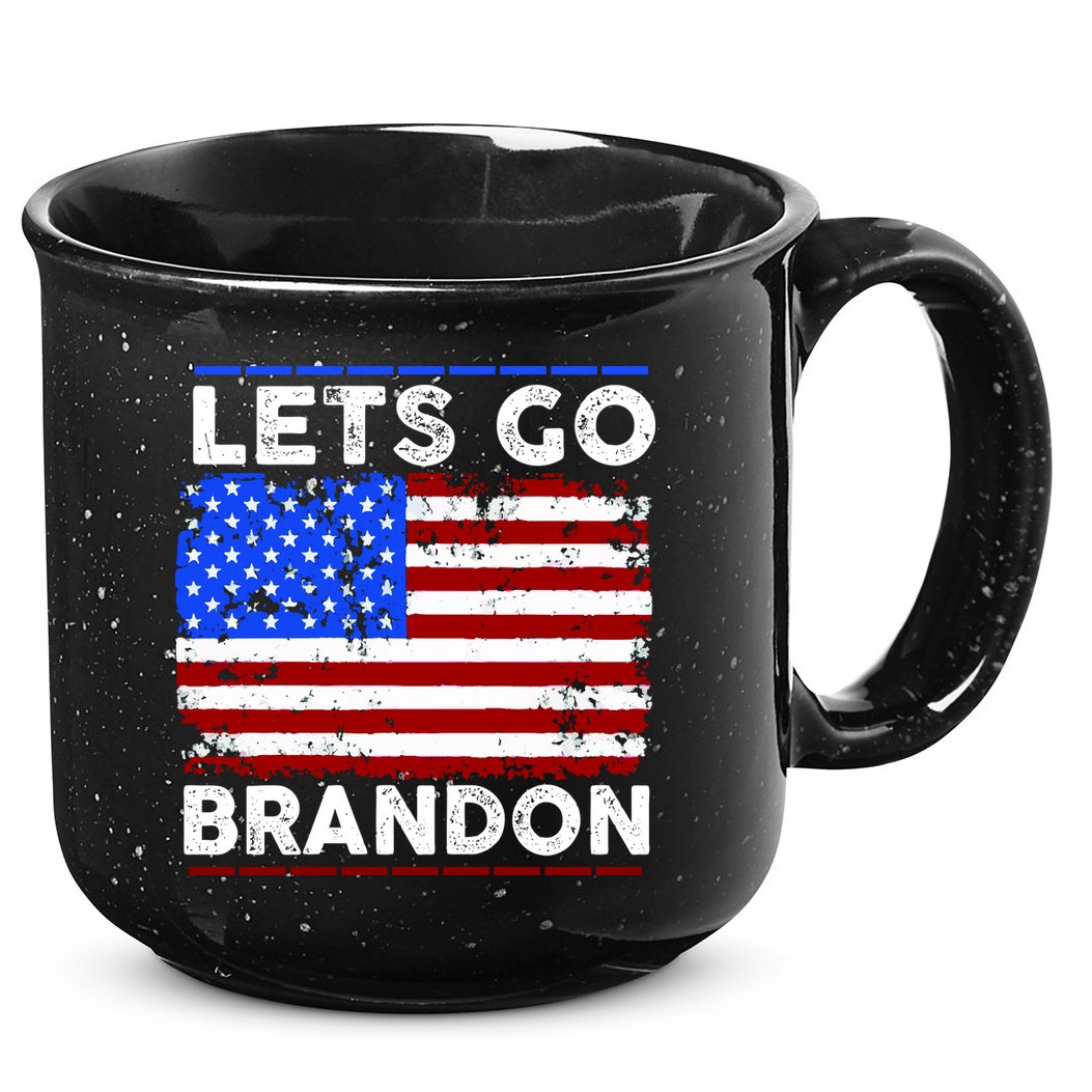 Lets Go Brandon USA Flag LGB United States 15oz Campfire Ceramic Mug