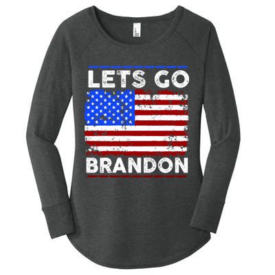 Lets Go Brandon USA Flag LGB United States Women's Perfect Tri Tunic Long Sleeve Shirt