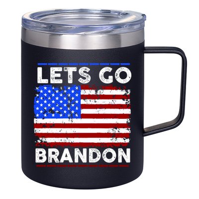 Lets Go Brandon USA Flag LGB United States 12oz Stainless Steel Coffee Mug