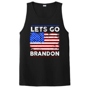 Lets Go Brandon USA Flag LGB United States PosiCharge Competitor Tank