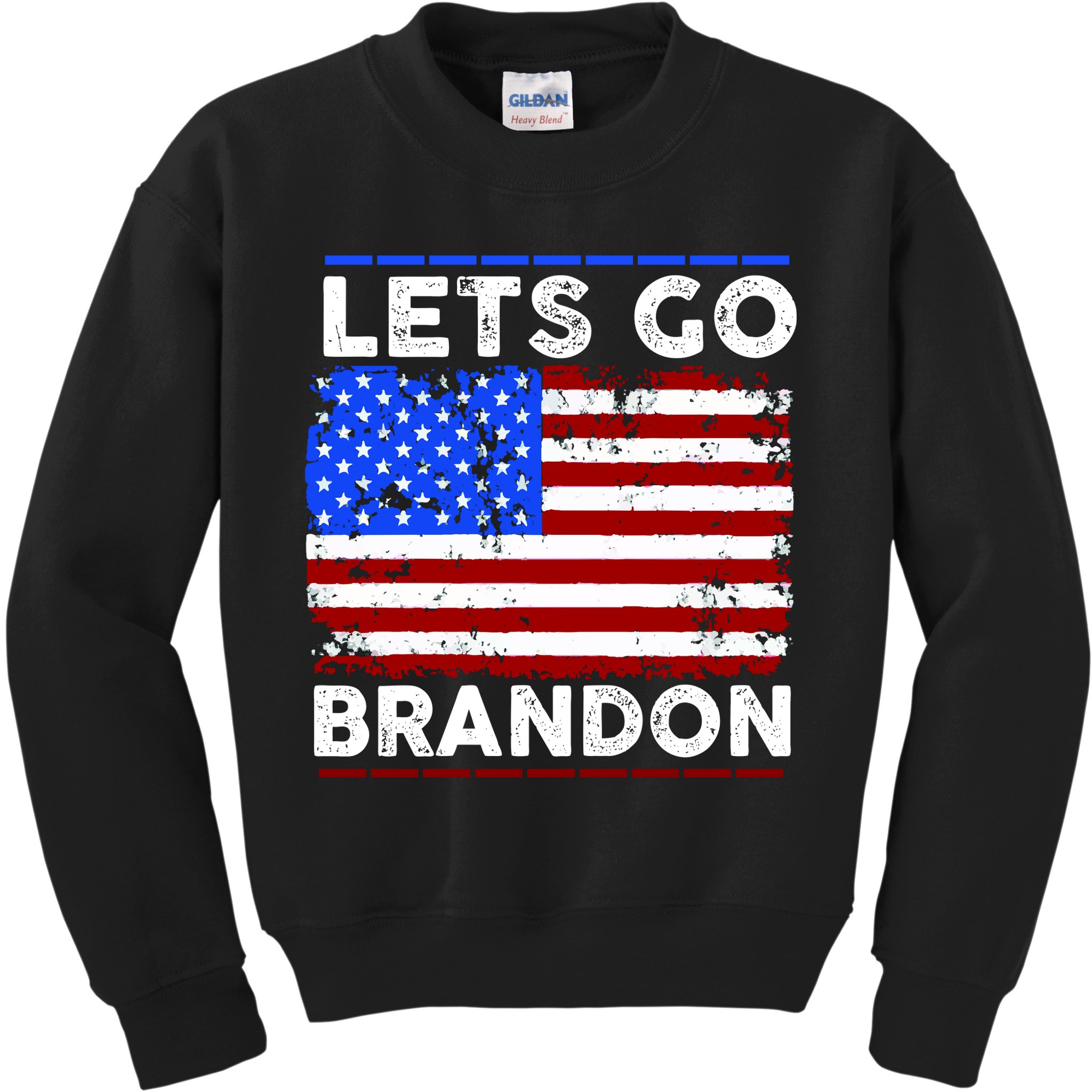 Lets Go Brandon USA Flag LGB United States Kids Sweatshirt