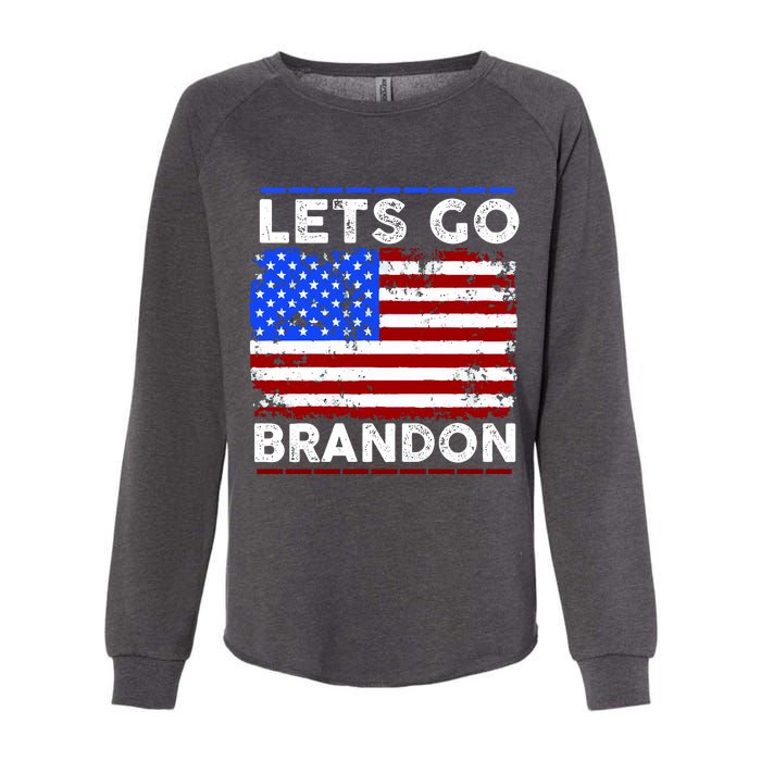 Lets Go Brandon USA Flag LGB United States Womens California Wash Sweatshirt