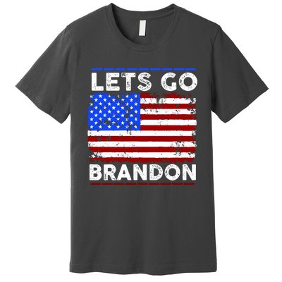 Lets Go Brandon USA Flag LGB United States Premium T-Shirt