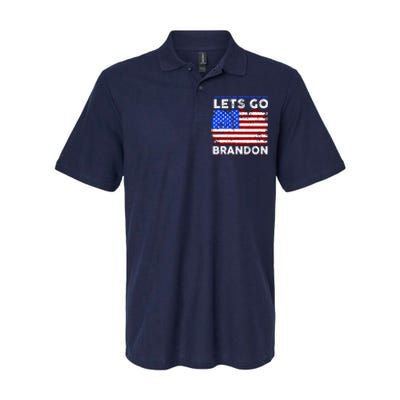 Lets Go Brandon USA Flag LGB United States Softstyle Adult Sport Polo