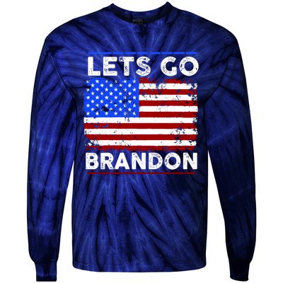 Lets Go Brandon USA Flag LGB United States Tie-Dye Long Sleeve Shirt