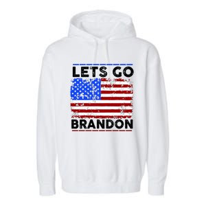 Lets Go Brandon USA Flag LGB United States Garment-Dyed Fleece Hoodie