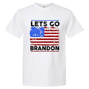 Lets Go Brandon USA Flag LGB United States Garment-Dyed Heavyweight T-Shirt