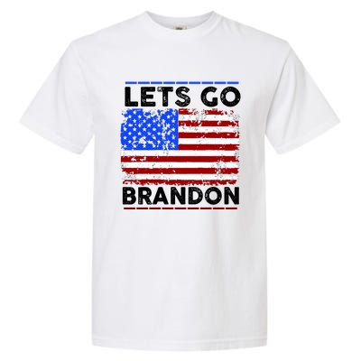 Lets Go Brandon USA Flag LGB United States Garment-Dyed Heavyweight T-Shirt