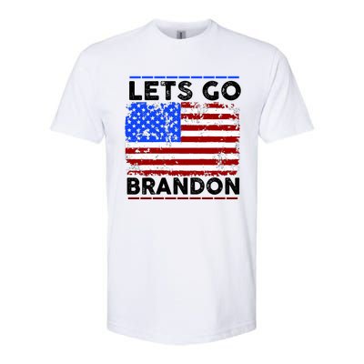 Lets Go Brandon USA Flag LGB United States Softstyle CVC T-Shirt