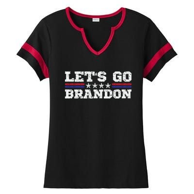 Let's Go Brandon Lets Go Brandon Lets Go Brandon Let's Go Brandon Ladies Halftime Notch Neck Tee