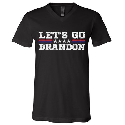 Let's Go Brandon Lets Go Brandon Lets Go Brandon Let's Go Brandon V-Neck T-Shirt