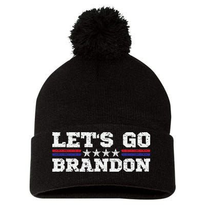 Let's Go Brandon Lets Go Brandon Lets Go Brandon Let's Go Brandon Pom Pom 12in Knit Beanie