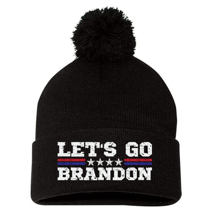 Let's Go Brandon Lets Go Brandon Lets Go Brandon Let's Go Brandon Pom Pom 12in Knit Beanie