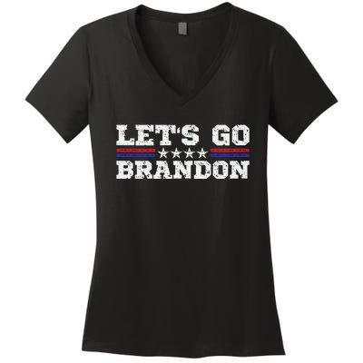 Let's Go Brandon Lets Go Brandon Lets Go Brandon Let's Go Brandon Women's V-Neck T-Shirt