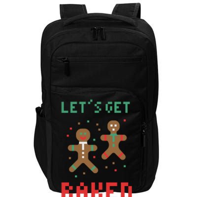 Let's Get Baked Gingerbread Cookie Funny Christmas Impact Tech Backpack