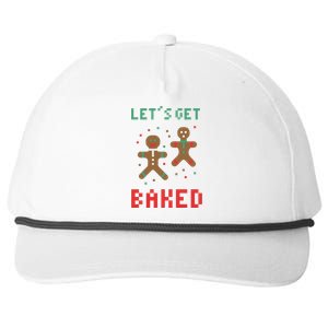 Let's Get Baked Gingerbread Cookie Funny Christmas Snapback Five-Panel Rope Hat