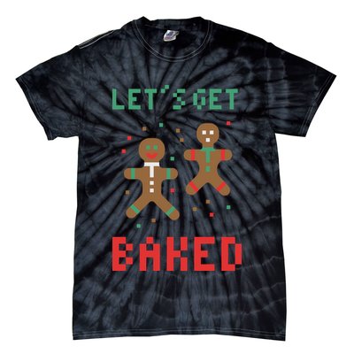Let's Get Baked Gingerbread Cookie Funny Christmas Tie-Dye T-Shirt