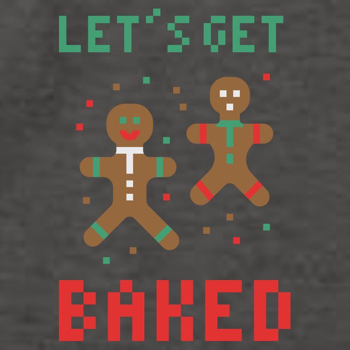 Let's Get Baked Gingerbread Cookie Funny Christmas Vector Backpack