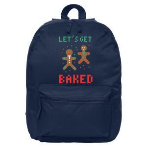 Let's Get Baked Gingerbread Cookie Funny Christmas 16 in Basic Backpack