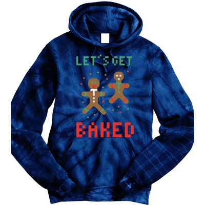 Let's Get Baked Gingerbread Cookie Funny Christmas Tie Dye Hoodie