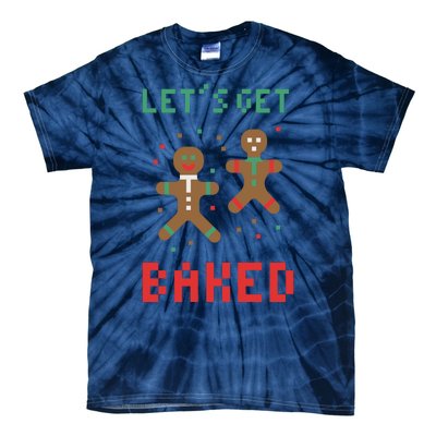 Let's Get Baked Gingerbread Cookie Funny Christmas Tie-Dye T-Shirt