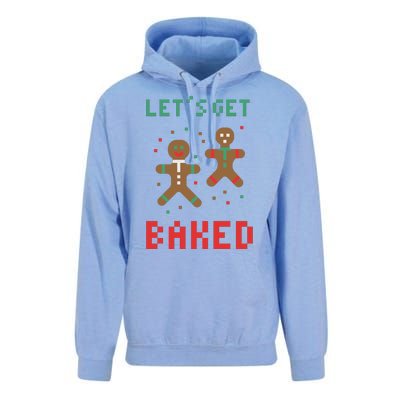 Let's Get Baked Gingerbread Cookie Funny Christmas Unisex Surf Hoodie