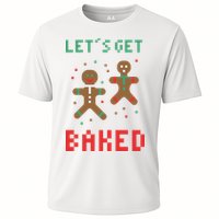 Let's Get Baked Gingerbread Cookie Funny Christmas Cooling Performance Crew T-Shirt