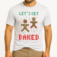 Let's Get Baked Gingerbread Cookie Funny Christmas Cooling Performance Crew T-Shirt