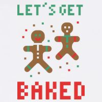 Let's Get Baked Gingerbread Cookie Funny Christmas Cooling Performance Crew T-Shirt