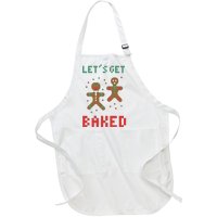 Let's Get Baked Gingerbread Cookie Funny Christmas Full-Length Apron With Pockets