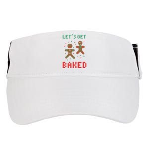 Let's Get Baked Gingerbread Cookie Funny Christmas Adult Drive Performance Visor