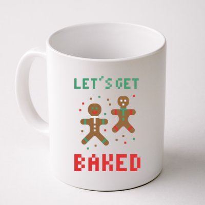 Let's Get Baked Gingerbread Cookie Funny Christmas Coffee Mug