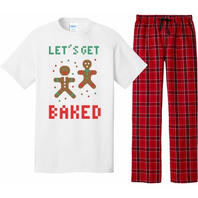 Let's Get Baked Gingerbread Cookie Funny Christmas Pajama Set