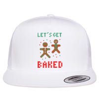 Let's Get Baked Gingerbread Cookie Funny Christmas Flatbill Hat