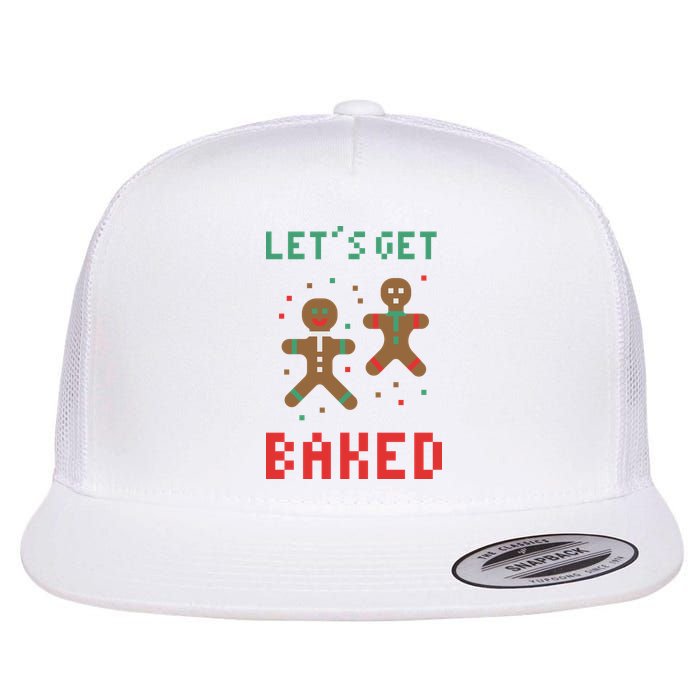 Let's Get Baked Gingerbread Cookie Funny Christmas Flatbill Hat