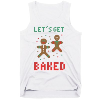 Let's Get Baked Gingerbread Cookie Funny Christmas Tank Top