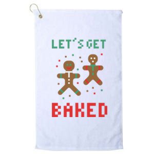 Let's Get Baked Gingerbread Cookie Funny Christmas Platinum Collection Golf Towel